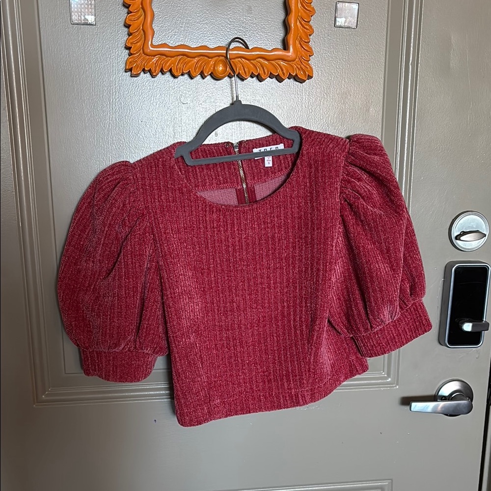 TCEC Kids Red Puff Sleeve Blouse